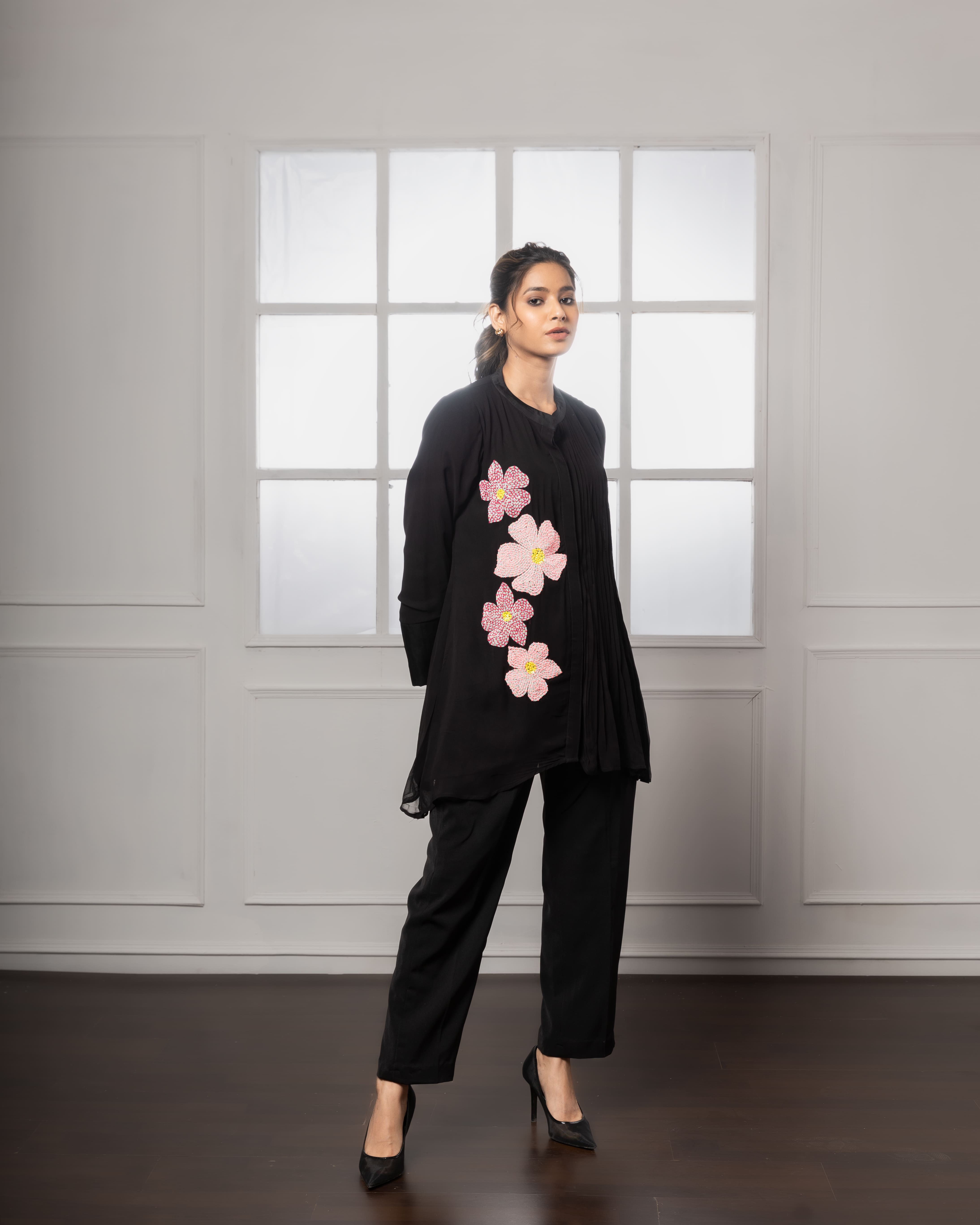 Black Co-Ord Set | Printed Co-Ord Set | Rivoshia
