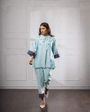Blue Co-Ord Set | Stylish Co-Ord Set | Rivoshia
