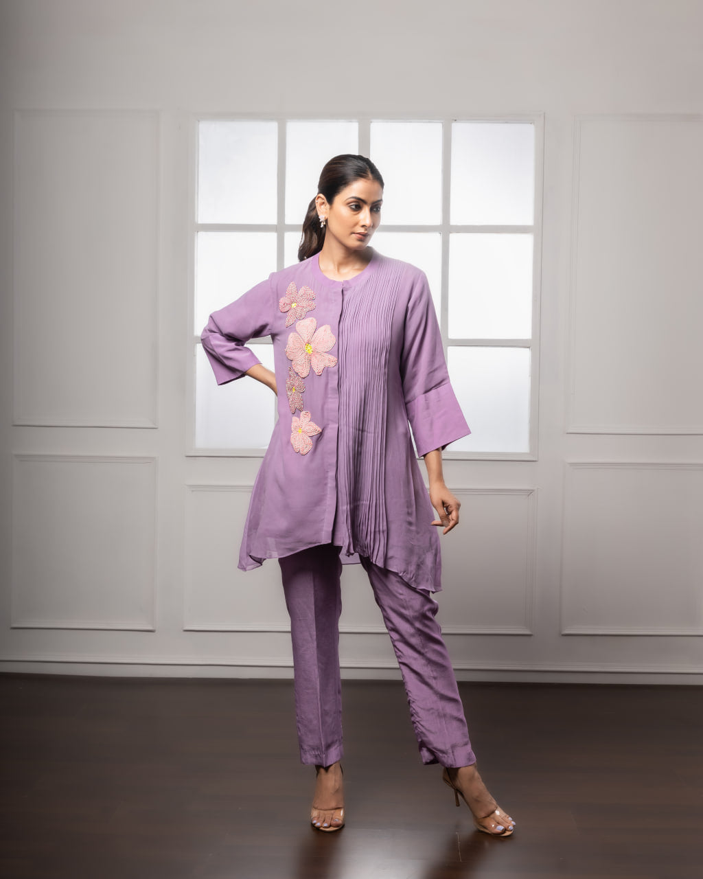 Lilac Co-Ord Set | Lilac Cotton Co-Ord Set | Rivoshia