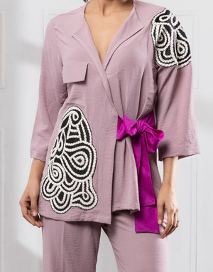 Ribbon Co-Ord Set | Nude Co-Ord Set | Rivoshia