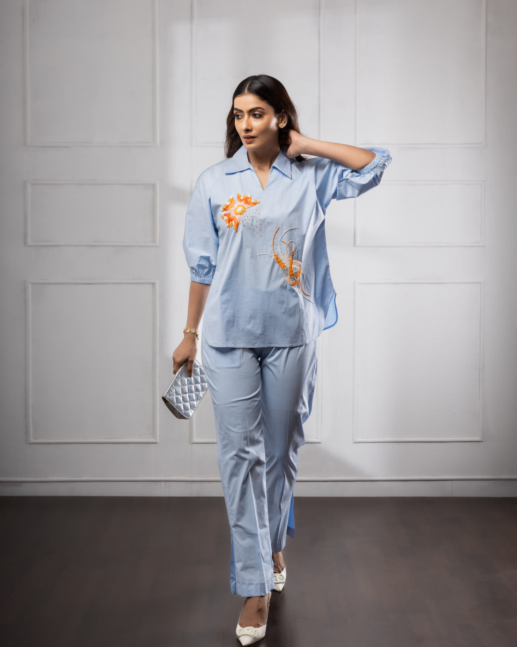 Sky Blue Co-Ord Sets | Women's Co-Ord Sets | Rivoshia