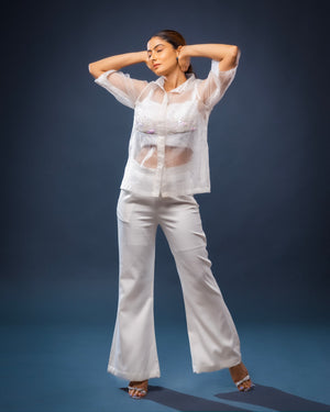 Women's Shirt Set | White Shirt Set | Rivoshia
