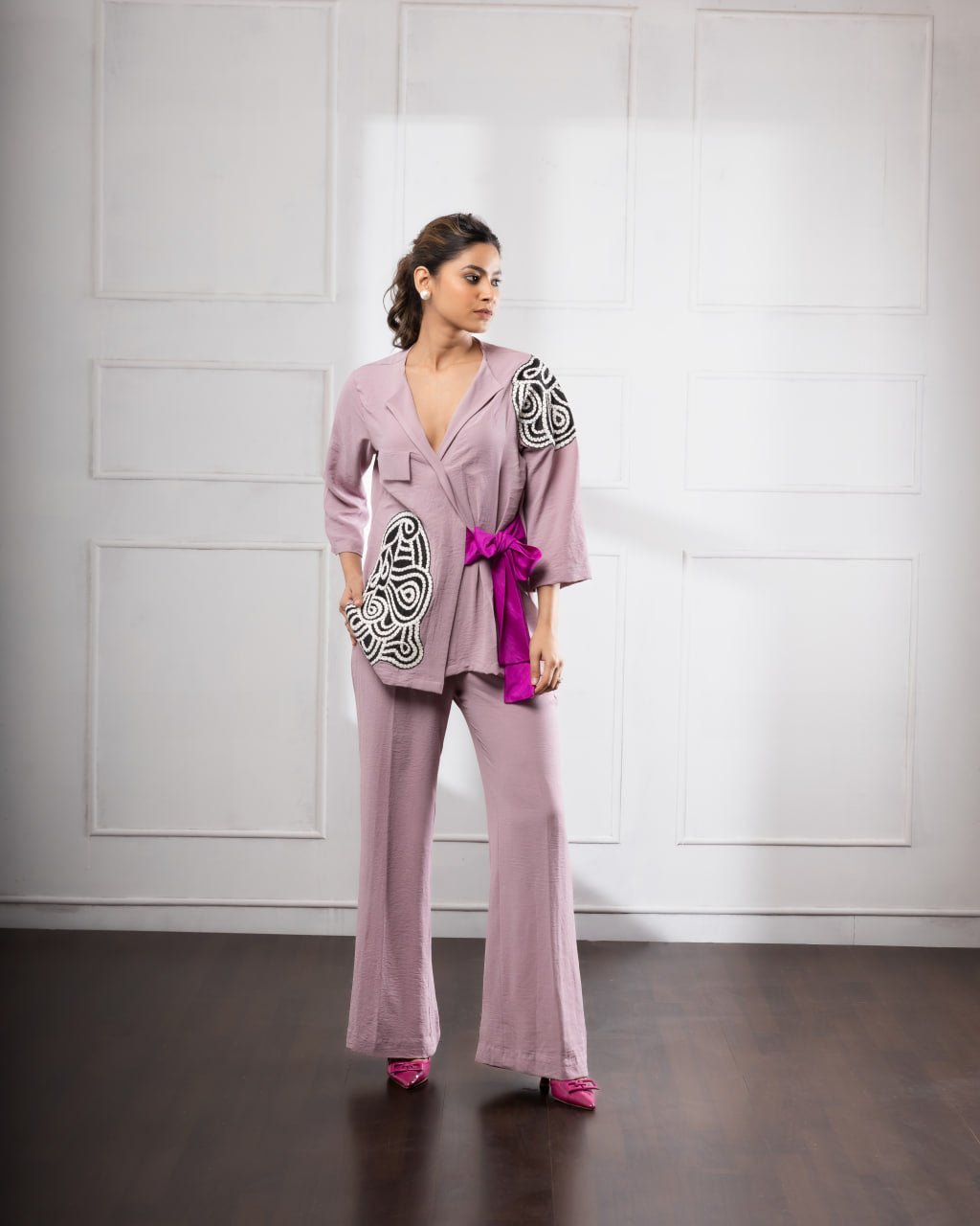 Ribbon Co-Ord Set | Nude Co-Ord Set | Rivoshia