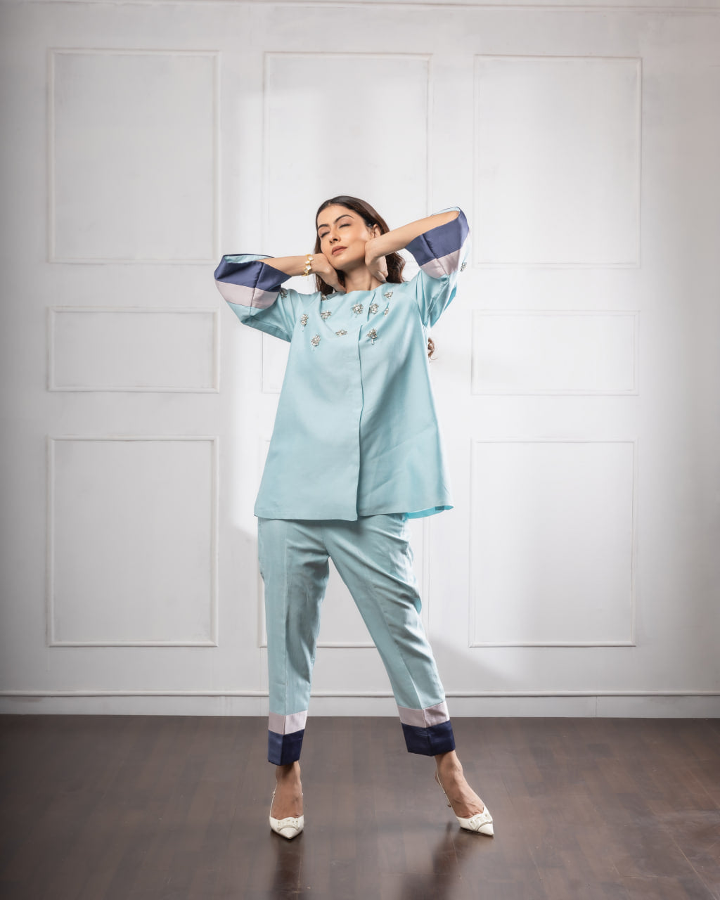 Blue Co-Ord Set | Stylish Co-Ord Set | Rivoshia