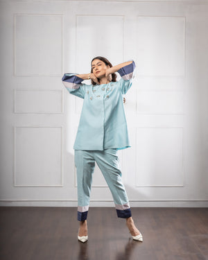Blue Co-Ord Set | Stylish Co-Ord Set | Rivoshia
