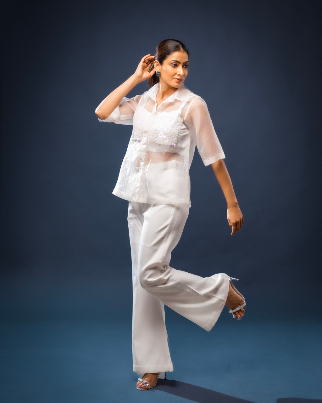 Women's Shirt Set | White Shirt Set | Rivoshia