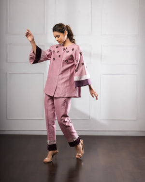 Silk Co Ord Set | Pink Co Ord Set | Rivoshia