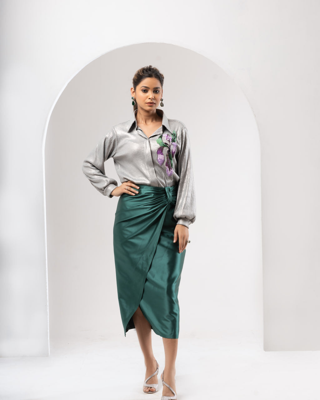Green Skirt and Top | Women's Green Skirt | Rivoshia