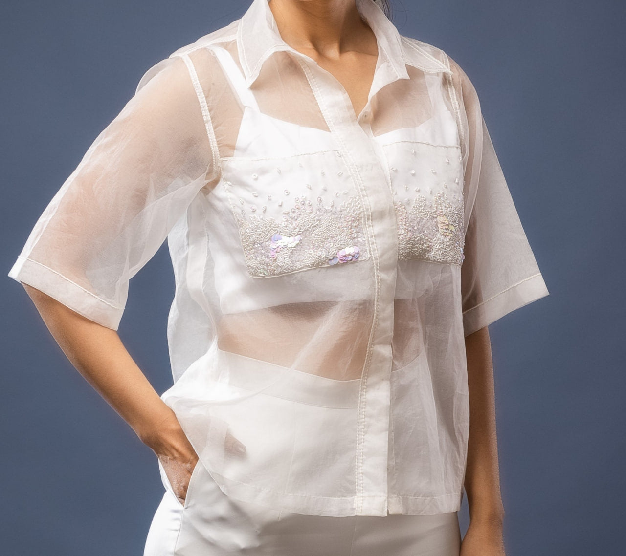 Women's Shirt Set | White Shirt Set | Rivoshia