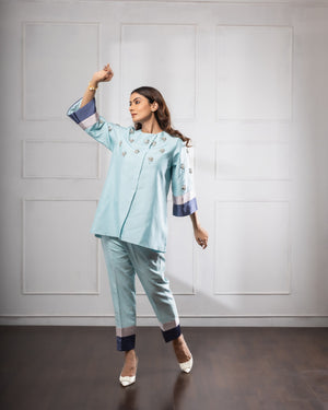 Blue Co-Ord Set | Stylish Co-Ord Set | Rivoshia