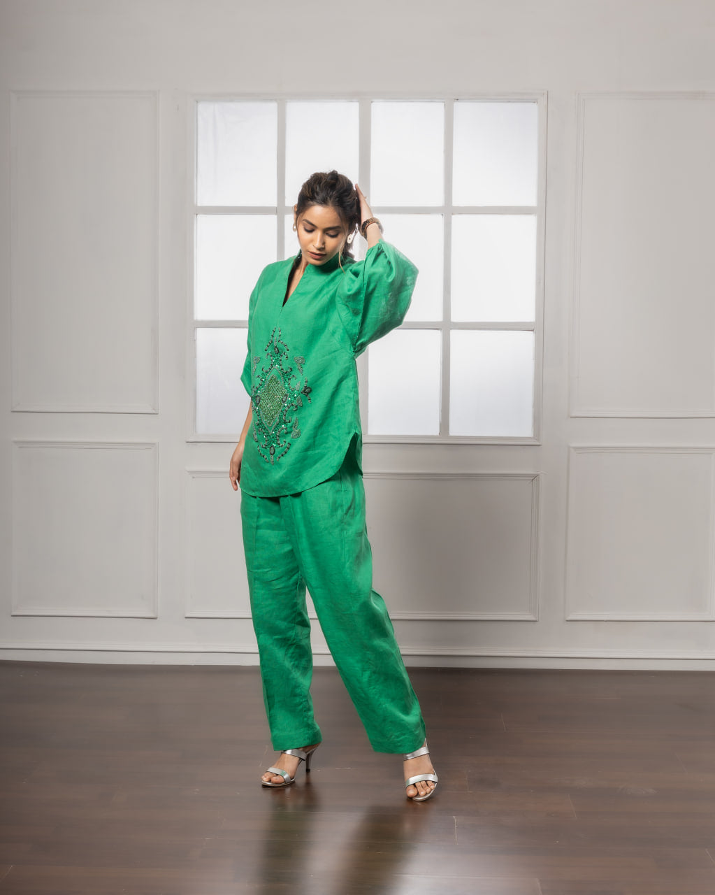 Green Co-Ord Set | Emerald Co-Ord Set | Rivoshia