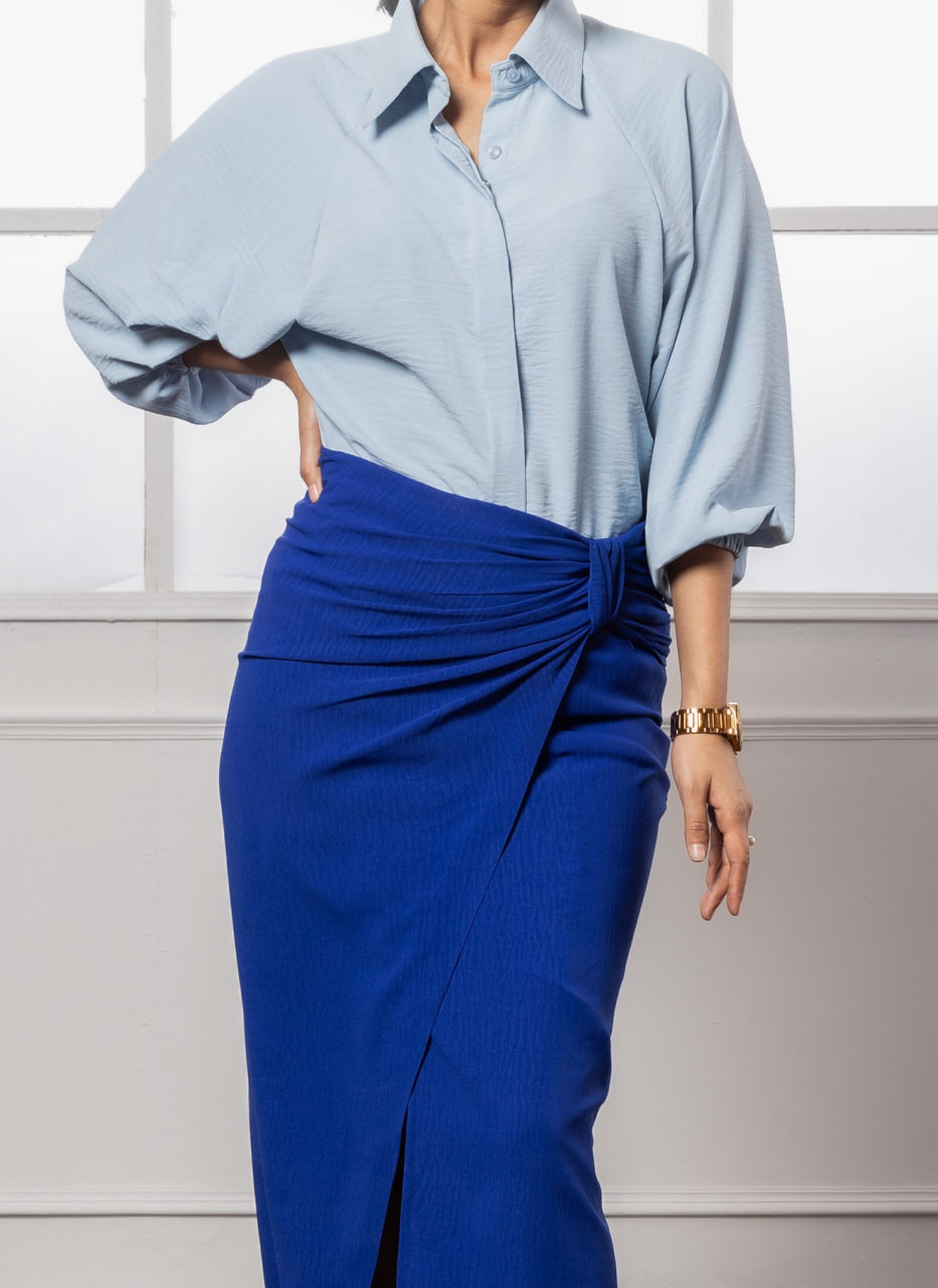 Royal Blue Skirt | Sky Blue Skirt | Rivoshia