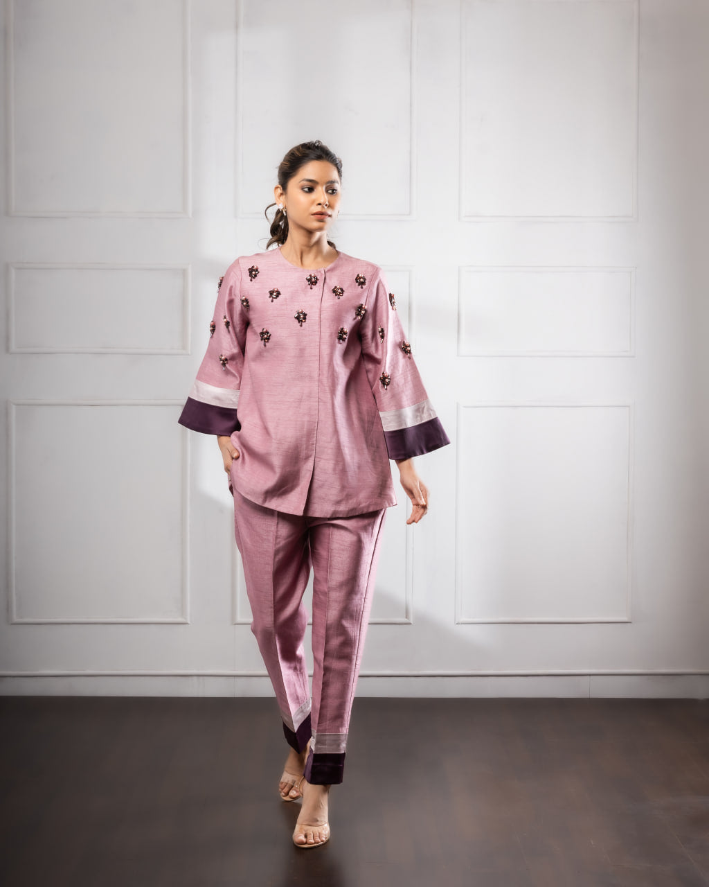 Silk Co Ord Set | Pink Co Ord Set | Rivoshia
