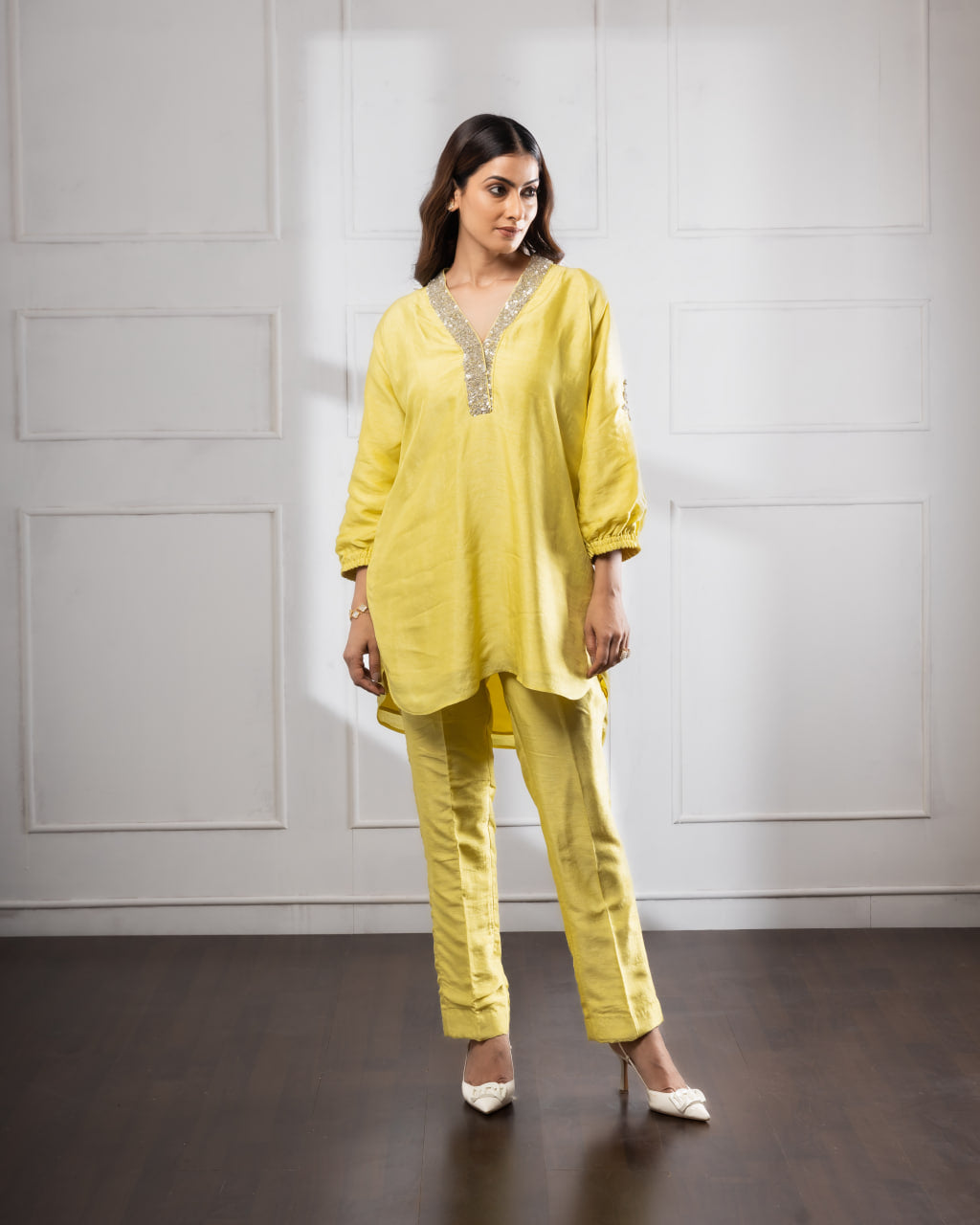2 Piece Co-Ord Set | Yellow Co-Ord Set | Rivoshia